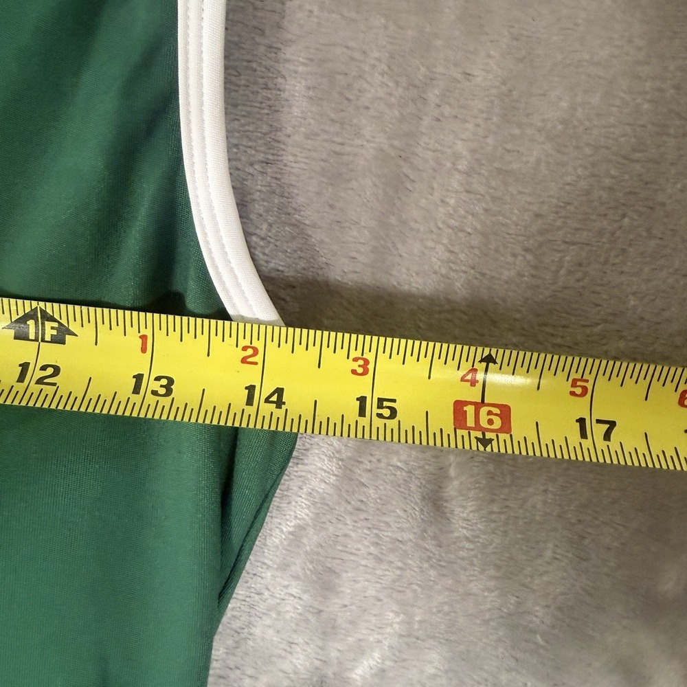 Sleeveless Green Polo Midi Dress with White Trim - Picture 2 of 8